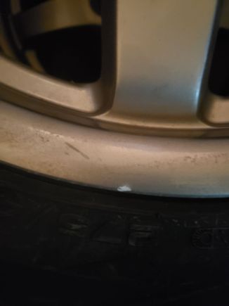 rear wheel #3 rock chip and small scratch