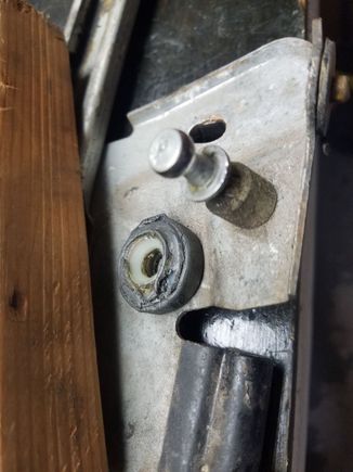 Replacement roller and example of the mounting post.