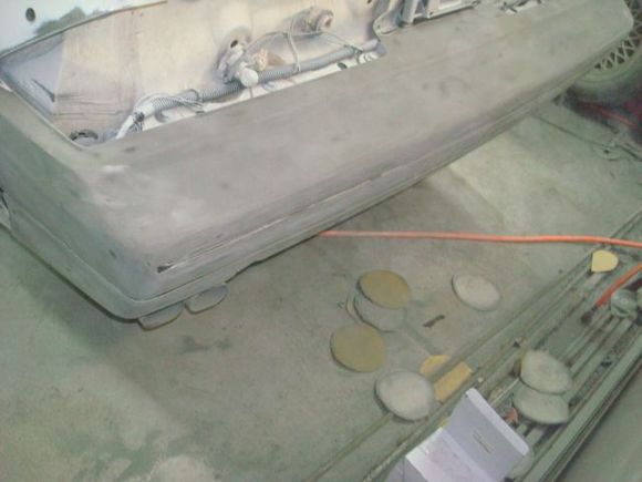 Finished stripping the bumper cover.