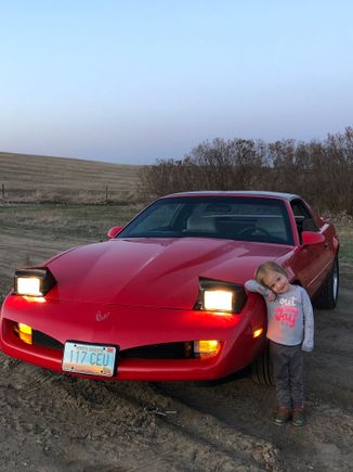 My oldest posing after we washed it up