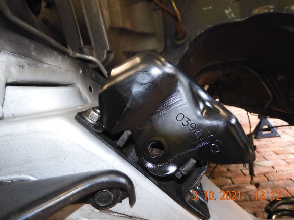 Looks like this orientation gets you close while lowering the engine down and make pinning a little easier IMHO.