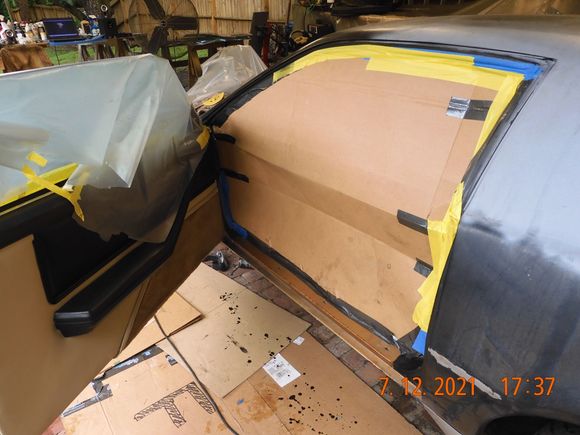 Want to spray the sill plate, so isolated the virgin interior.