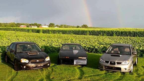 Before the rebuild, friends 04 WRX, my 84, and my 06 WRX