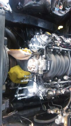 Relocation brackets installed