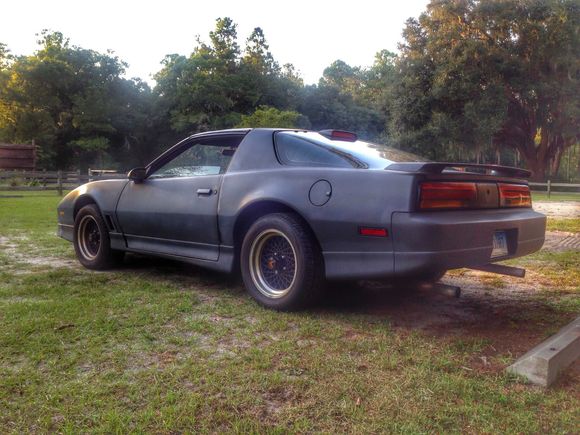 Here's the ugly trans am, haven't had time to spray her black and lost my garage when moving so she will be primer gray for a while.