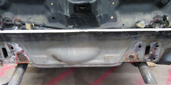 Rustthrough is complete right here.  Other nearby rust is surface only.