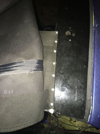 New rivets installed to the front bow