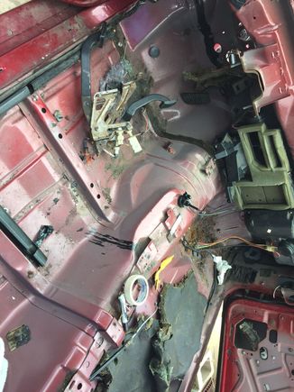 Finially got the 3rd gen harness is out. this car is ready for new guts. next step will be the tank and rear and engine and trans when my engine guy gets some time this week or next.