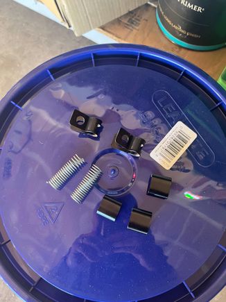 Hardware for the powering steering cooler also painted. 