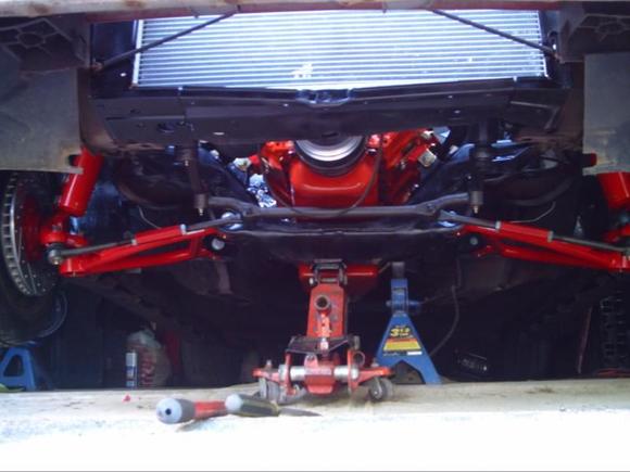 Picture of front suspension and a lil bit of engine