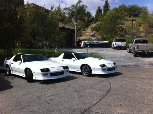 My car on the left. My buddy Brendan's on the right.