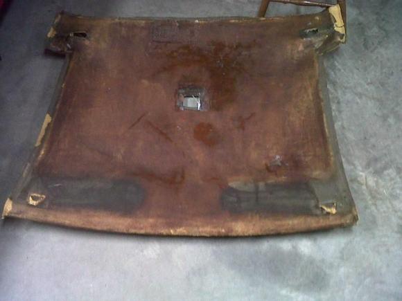Headliner out and stripped down both sides coated with Fiber resin, mesh material, etc..