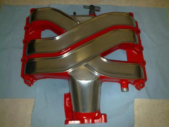 hand polished and painted intake