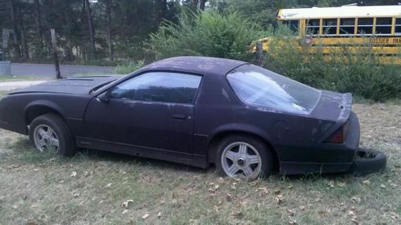 In the feild where I found it. At one time it had been suspended complety off the groung with stands, tires, blocks ( cinder and wood )