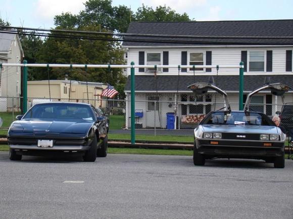 Next to a Delorean at the "HisPlace" car show in Emmitsburg back in the summer of 2011
