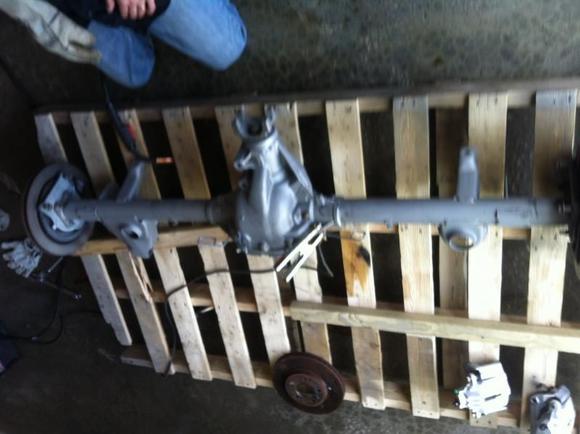 Sand blasted axle