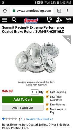 Cost i paid for each rear rotor.