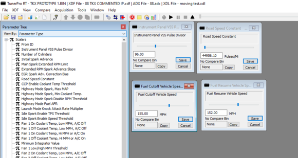 The parameters I changed for my tune!  Pretty simple once you figure out the pulse divider!