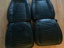 1970-1974  Mopar Dodge Charger Barracuda  Black Bucket Seats - Front