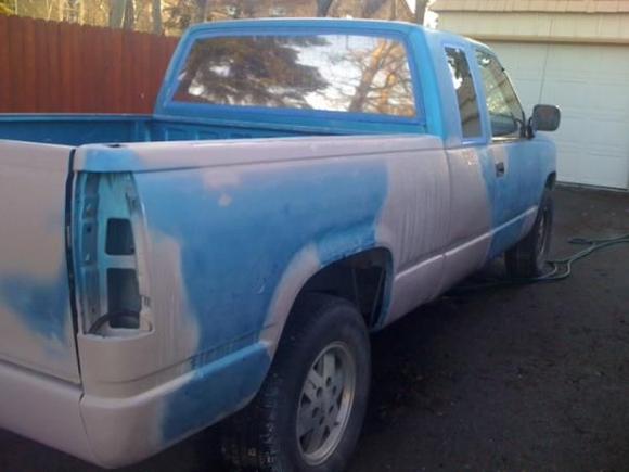 Getting ready for paint