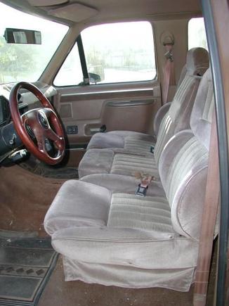 Here's the seat with the center portion folded up to be a third seat.