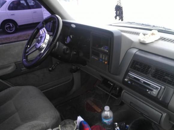 Installed that stereo (bartered from Craigslist), flip out screen w/Back up camera, Bluetooth, CD/DVD/MP3/USB, &amp; installed four 180 watt 4 x 6 speakers in the stock locations, &amp; 10" Pioneer 500Watt Subwoofer (in box betwee seats), and running a little 500 Watt MTX Thunder Amp behind the seat. THIS CAB ROCKED!!!