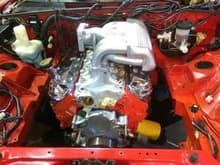 Top view of initial engine install