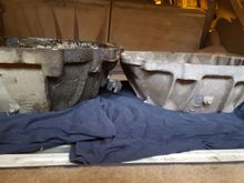Stock 4runner bellhousing on the left. 5 1/2 face to face.
"J1" on the right. Came behind the 1jz gte vvti when i did my first swap into my 1st gen runner. Measures 4 3/4"