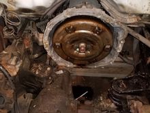 This is the stock 4runner trans holding it's original torque converter inside the 1jz vvti "J1" bell housing.