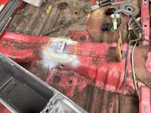 Got the console mount welded back to the floor 