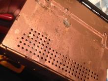 stains only on the TOP of the radio!
