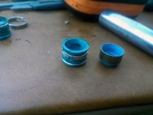 "Pro Guide" seal on the left, stock viton seal on the right