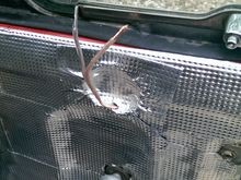 cutout in the metal for the depth of the tweeter to be flush with the outer panel