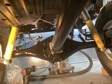 Just noticed while installing the rear drive line I forgot to clean and paint the front of the rear axle. That’s done now. 