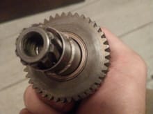 Here you can see the pinion shaft has worn to an extent that there is an amount of