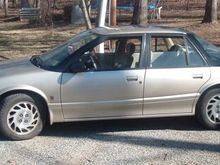 Saturn95  This is it...the car that gets 38mpg and cruises 60 miles a day to haul my butt to work.  Since I am getting laid off Friday the 13th of March...I guess this little guy is out of work also.  1001 things done with plastic.