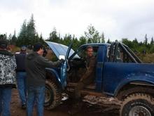 after 27ish straight hours the day before our local mudbogs, the chevy 350 was still on the engine stand the day before in pieces driving the 200km to the even was my test run and engines break in period , i changed the oil when i arrived and tryed it out , i took the 2000$ first prize, i think it paid for itself
