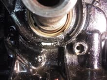 lower side of crank front seal