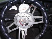 old gt wheel  was $5. at junk yard   couldent drive it with stock wheel..im to big