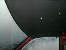 Headliner wrinkles, passenger side not attached at door jams