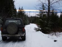 4runner snow covered trail in British Columbia