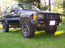 Right after putting on/painting brush guard.