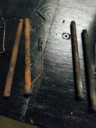 Pins and springs I pulled out of my calipers 
