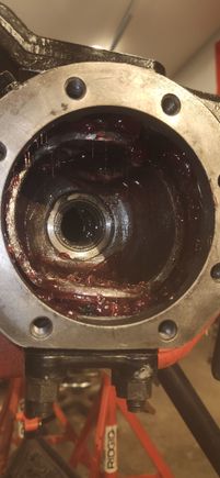 Before axle goes in i put a healthy amount of grease between the ball and knuckle. More can be added later through threaded plug on top of knuckle.