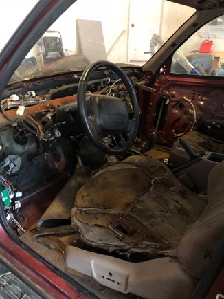 Pulled the dash just in case I need to swap the gauges plus someone might need to nice dash.