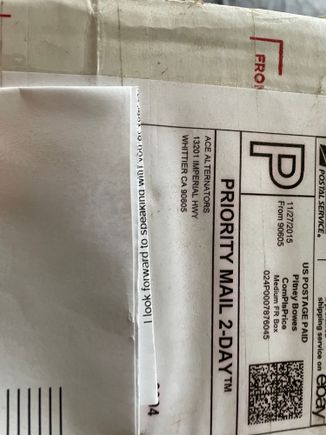 It’s from Ace Alternators in Cali