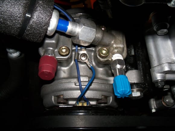 I also installed the updated 134 quick disconnect fittings onto the compressor manifolds but before I charged the system I also replaced the Schrader valves behind those fittings
