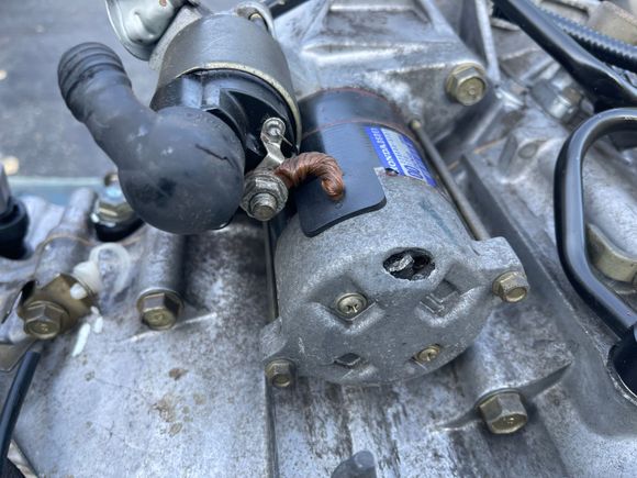 A hole in the starter? Somebody explain that.