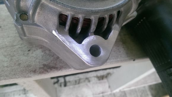 Removed a little material for it to fit in between the stock bracket