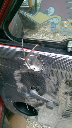 cutout in the metal for the depth of the tweeter to be flush with the outer panel